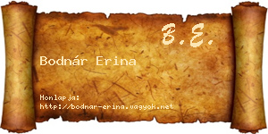 Bodnár Erina névjegykártya